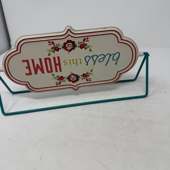 Pioneer Woman Reversible Metal Sign “Happiness is Homemade/Bless This Home” Rare - Picture 5 of 8